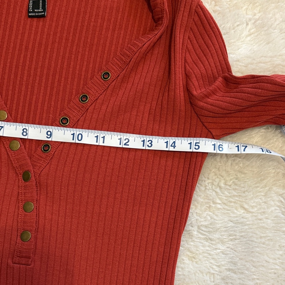 Forever 21 Rust Long Sleeve Dress - Picture 7 of 9